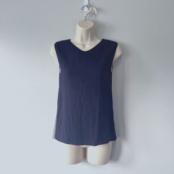 Marni Commessa Navy Blue Zip Back Sleeveless Top Size 38/US 2 - Picture 1 of 8